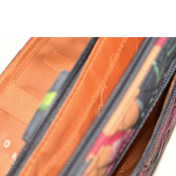 Vera Bradley Jazzy Bloom All In One Turn Lock Clutch Y2k Hipster Grunge Wallet - Picture 5 of 5